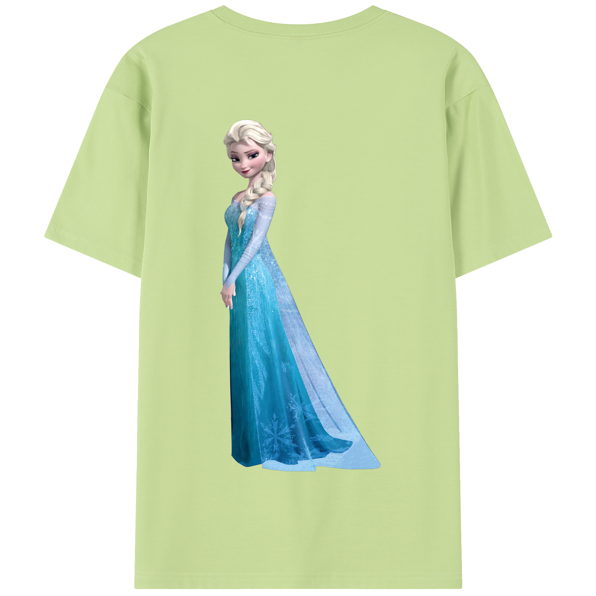 （画像用） アナと雪の女王 アンナ エルサ Frozen Anna Elsa 綿100％半袖Tシャツ（背面プリント）